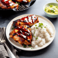 BBQ chicken coconut rice